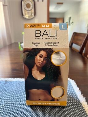 Bali Comfort Revolution Seamless Wirefree Bras - White & Nude